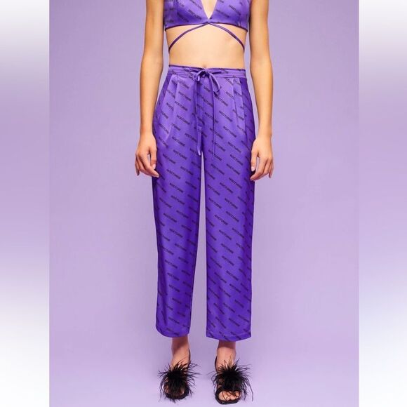 NOCTURNE Pants NEW with TAGS Designer Purple Size EU 40 US Large - Picture 14 of 14